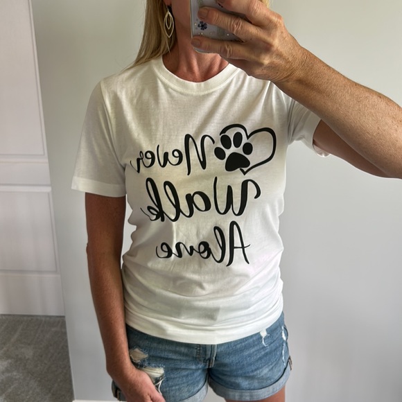 ‘Never Walk Alone’ Short Sleeve Graphic Tee - Picture 3 of 9